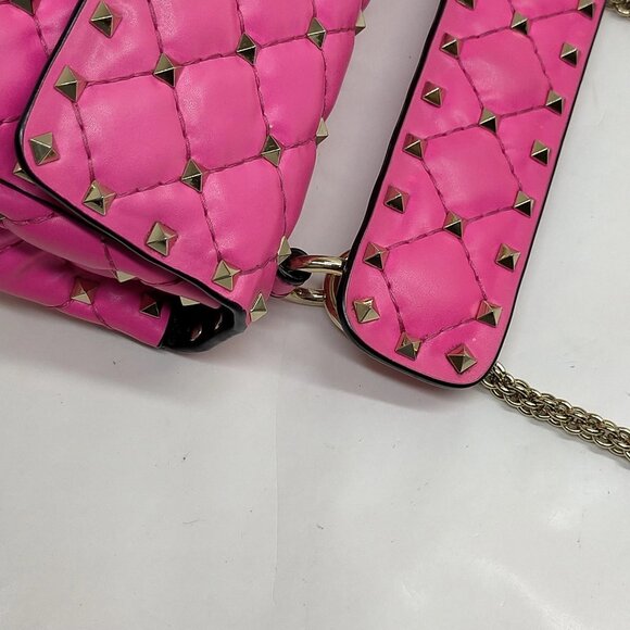 Authentic Valentino Garavani Pink Leather Shoulder Bag mn845-112525 - Picture 8 of 16